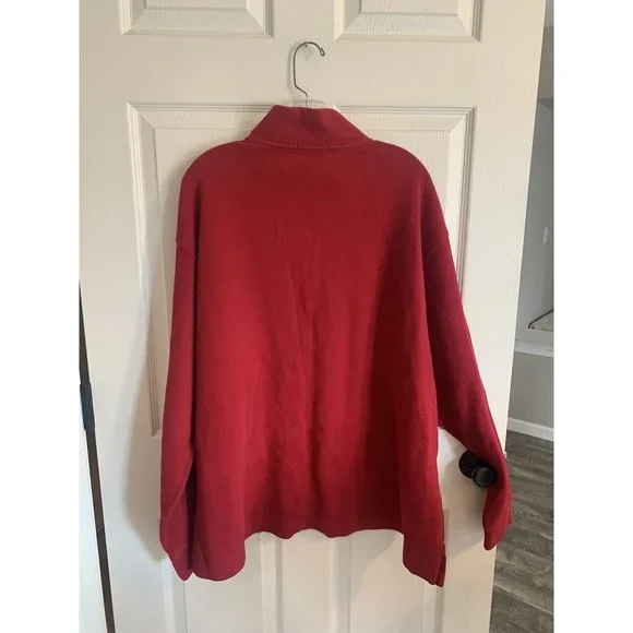 Polo Ralph Lauren 1/4 Zip Sweater Men 2XB Big Tall Red Pullover - Picture 6 of 10